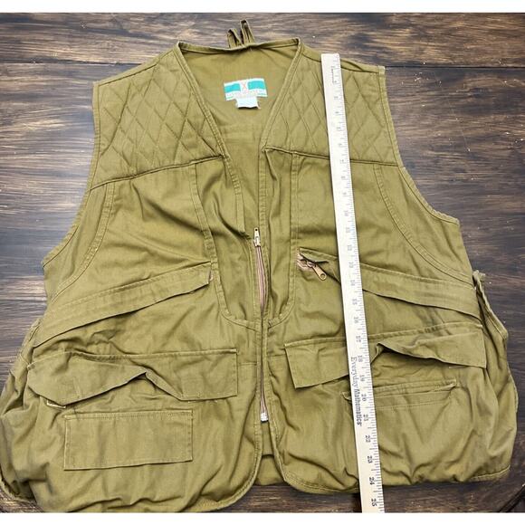Vintage Game Winner Sportswear Brown Hunting Shotgun Shooting Vest Men’s Size L - Picture 12 of 13